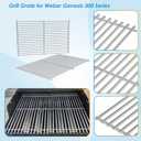7528 7524 19.5" Grill Grates for Weber Genesis 300 Series Genesis E310 E320 E330 S310 S320 S330 EP310 EP320 EP330 for Weber Genesis 300 Grill Parts, 7MM Stainless Steel, 19 1/2" X 12 3/4"ss