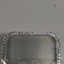 for iPhone 17 Pro Max Case for Women Girls,Luxury Plating Bling Glitter Diamond Design,iPhone 17 Pro Max Phone Case Girly Handmade Sparkle Rhinestone Soft TPU with Ring Stand and Bead Strap White