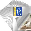 12 Pack Peel and Stick Mirror Tiles, 12x16 Inch Shatterproof Flexible Stick on Mirrors for Wall Self-Adhesive Sticker for Bedroom, Door, Bathroom, and Dance Studio Installation