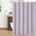 Craidlela Lavender Small Shower Curtain, Modern Elegant Boho Leaf Jacquard Textured Shower Curtain for Bathroom, 36 x 72 Half Size, Grommet Top, Machine Washable
