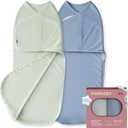 Momcozy Swaddles for Newborns, Quiet Fastener Swaddle Suitable for Infant 0-3 Months, New-Parent-Friendly Sleep Sack, Reduce Startle Reflex, Newborn Boys Girls Registry Essentials, 2-Pack, Serenity
