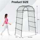 Garden Arch Trellis for Climbing Plants, Adjustable Tunnel Trellis 7.4FT Tall & 2.8 FT Depth, Metal Plant Support Garden Trellis Arch for Outdoor Climbing Vine,Vegetable, Fruit, Flower, 33"L x "W x 88"H