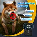 Queenmew Dog Bark Deterrent Devices, Automatic Anti Barking Device with 4 Ultrasonic Transmitters Long Range 50FT, 3 Mode Rechargble Barking Control Devices, Effective Stop Bark Box Outdoor & Indoor