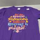 Recovery Sobriety Sober Life Believes Recovery is Possible T-Shirt,Small
