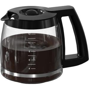 12-Cup Coffee Pot Replacement Compatible with Cuisinart Coffee Maker Models SS-12, SS-15, SS-16, DCC-1100BK, DCC-1200, DCC-2650, CHW-12P1, DGB-400, DGB-550BK, DGB-550BK1, DGB-625BC and DGB-700BC (Black)