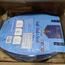 Soft Standard Vinyl Toilet Seat, Navy - 17 Inch Soft Vinyl Cover with Comfort Foam Cushioning - Fits All Standard Size Fixtures - Easy to Install Fantasia by Achim Home Decor