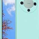 Phone Case for Huawei Mate 60 Pro, Silky Soft Touch for Huawei Mate 60 Pro Case Silicone Shockproof Slim Cute Anti Fingerprint Protective Cover Aesthetic (Light Cyan)