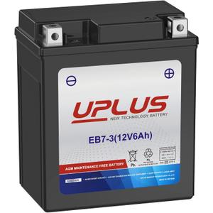 UPLUS YTX7L-BS Motorcycle ATV Battery, EB7-3 Maintenance Free 12V 6AH SLA Batteries Snowmobile Scooter AGM Battery, Replacement for YTX7L-4, LTX7L-BS,NTX7L-BS,FTX7L-BS,ETX7L-BS,CTX7L-BS,GTX7L-BS,GSX7L