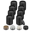 Furniture Risers Bed Risers Heavy Duty 1 inch, 2 inch, 3 inch, 4 inch Round Adjustable Bed Lifts Riser for Desk Legs Table Couch Sofa Chair Refrigerator Washing Machine (1+1+1 Inch, Black, 8 Pack )