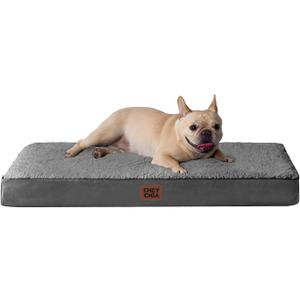 EHEYCIGA Orthopedic Medium Dog Beds for Small Dogs with Removable Washable Cover for Crate, Grey, 30x20