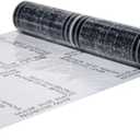 Hi-Tech Auto Adhesive Plastic Floor Mat, 4 mil | Perforated Every 24" | 200 Mats Per Roll | (24" Wide, 350' Long)