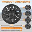 Nilight Wheel Cover Hubcaps 19 Inch for Tesla Model Y Accessories 2021 2022 2023 2024 Tesla Model Y Gemini 19 Inch Hub Caps Set of 4 Rim Protector Wheel Covers Replacement Uberturbine Style Matt Black