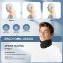 Neck Brace for Neck Pain and Support, Soft Cervical Collar for Men&Women, Neck Braces, Skin-Friendly Fabric,Memory Foam Wrapped in Silicone Breathable Hard Frame