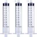 10 ml Syringe for Liquid, Oral, Scientific Labs, Measurement, Dispensing, With Cap, 3 Pack