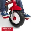 Radio Flyer Deluxe Steer & Stroll Trike, Red, for Kids 2-5, 2-in-1 Parent Steer Tricycle, Removable Push Handle, Adjustable Seat, Steel Frame, Covered Storage Bin, Tricycle for Toddlers and Kids