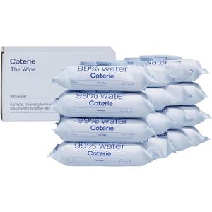 Coterie Baby Wipes for Sensitive Skin, Plant-Based and Plastic-Free Fibers, 99% Water, Hypoallergenic, pH Balanced, Unscented, Clean and Gentle Baby Essentials 4-Pack