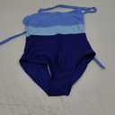 Dearnow Girls Swimsuits Size 11-12 One Piece Blue Casual Color-Block Adjustable Straps Girls Bathing Suit Swimwear