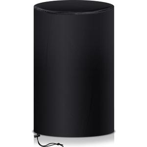 55 Gallon Drum Cover, 210D Oxford Cloth Water Storage Barrel Cover, 25 x 37 Inch Outdoor Waterproof Rain Snow Bucket lid with Drawstring, UV Protection, Anti Dust (1 Pc)