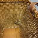 Bike Basket, Handmade Rattan Bicycle Baskets, Front Bike Baskets for Women’, Retro Style Bike Baskets for Adult Bikes (Brown)