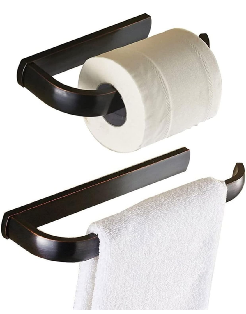 Bright Brass Wall Mount Toilet Paper Holder 7.25" Wide Vintage Crown Style Solid Brass Easy Install Toilet Tissue Paper Holders with Wooden Roll for Bathroom | Renovators Supply Manufacturing