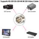 XRDS -RF 200FT SDI Cable, 3G/6G-SDI Cable BNC Digital Video Cables 75 Ohm RG59 BNC Male Cables for 3G/6G HD SDI Monitor Video Recorder Converter Splitter Security Camera