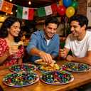 9Inch Cinco De Mayo Disposable Party Plates Mexican Fiesta Paper Plates for Cinco De Mayo Party Supplies