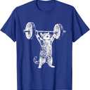 Funny Cat Gym Workout Deadlift Cat Meme Gym Pump Kitten T-Shirt, 4X