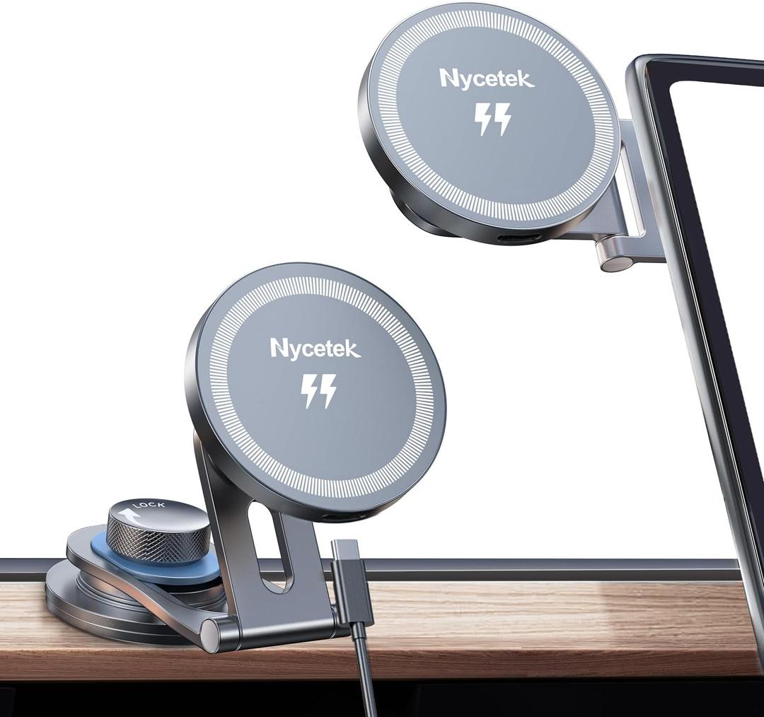 Nycetek 15W Tesla Phone Mount Charger, Tesla Phone Holder Model Y Model 3, Screen & Dashboard [Strongest Magnet Power] Magnetic Tesla Model Y 3 2025 Accessories for All Phone