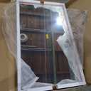 36 x 30 Inch Black Bathroom Mirrors for Vanity, Wall Mounted Mirror Rectangle Mirror Matte Black Framed Bathroom Mirror with Aluminum Alloy Ribbed Texture Metal Frame (Horizontal/Vertical)