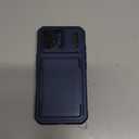 for iPhone 17 Pro Max Case Wallet, Built-in RFID Blocking Card Holder (4-5 Cards), Camera Control Button, Slide Camera Cover, Shockproof Rugged Silicone Phone Case for iPhone 17 Pro Max, Blue