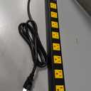 16 Outlets Long Metal Power Strip, 6FT 14AWG Cord
