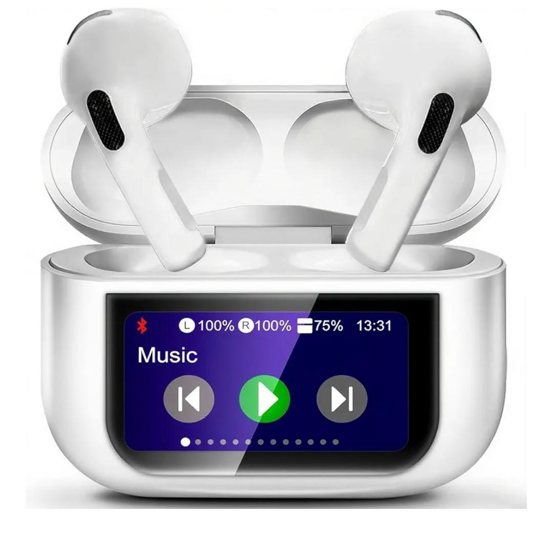 Touch-Screen Bluetooth 5.4 Wireless Earbuds HiFi Stereo Sound Ergonomic Design IPX7 Waterproof 4-40 Hour Long Playtime Multi-Function Headphones Compatible with Android/iOS