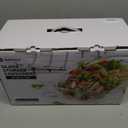 5-Pack Borosilicate Glass Containers with Tempered Lids, 35.2oz/4.4 Cup Airtight Meal Prep Set, Microwave/Freezer Safe (Pink)