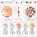 Kathfly 10 Pcs Bulk Inspirational Compact Mirror Small Thank You Mom Gifts Portable Round Pocket Makeup Mirror for Women Coworkers Teacher Nurse Employee Party Favors(Multicolored)