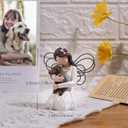 Angel Figurine with Dog, Pet Memorial Gifts for Loss of Dog(Brown) | Hand-Painted Resin Pet Sympathy Gift, Meaningful Remembrance Keepsake for Loss of Dog, Memorial Decor for Dog Lovers