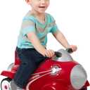 Radio Flyer Retro Rocket, for Toddlers 1-3, 3-in-1 Push Walker Ride On Rocket with Sensory Activities, Under-Seat Storage, Lights and Sounds, 42 lb Capacity, Toddler Ride On Toys