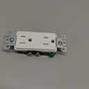 Leviton 15 Amp Decora Tamper-Resistant Duplex Electrical Wall Outlet, T5325-W, White