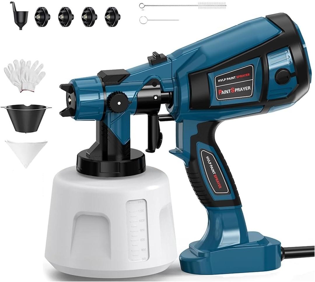 Paint Sprayer Tool 1000W High Power Electric Spray Paint Gun Easy to Clean for Furniture Cabinets House Painting