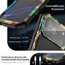 Lunivop Compatible with iPhone 17 Pro max Case Heavy Duty Protection Dustproof Built in Screen Protector Rugged Stand 360 Full Body Military Grade Metal Bumper Phone Cases (Camouflage 2025)