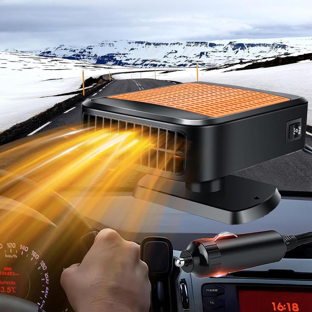 Car Heater,2-in-1 Defroster & Defogger,Portable Car Heaters for Vehicle,Car Defroster Windshield Heater That Plugs into Cigarette Lighter