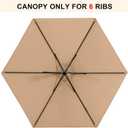MASTERCANOPY Patio Umbrella 7.5 ft Replacement Canopy for 6 Ribs-Beige Canopy Only