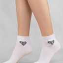 COTTON DAY Women's Soft Combed Cotton Socks Seamless Toe Black White Navy