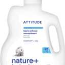 ATTITUDE Liquid Fabric Softener, Plant-Based & Vegan, HE Compatible, Naturally Derived, Wildflowers Scent, 80 Loads, 67.6 Fl Oz