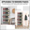 Windyun 40 Over The Door Shoe Organizer, Large Mesh Pocket Hanging Shoe Rack Hanger Large Capacity Gray Behind The Door Storage Holder for Dorm College Closet Entryway Bedroom Utility Room Women Men