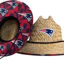 NFL Team Logo Floral Lifeguard Beach Straw Sun Hat (One Size)
