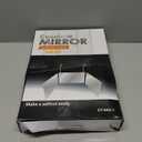 HIEEY 3 Way 360 Trifold Mirror with LED, Height Adjustable Telescoping Hooks, and 5X Magnification for Makeup, Hair Cutting/Styling (White)