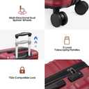 Carry On Luggage 22x14x9 Airline Approved, 3 Piece Set with Backpack