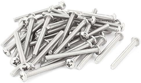 Uxcell M3 x 35mm Phillips Head Machine Screws Bolts 50 Pcs