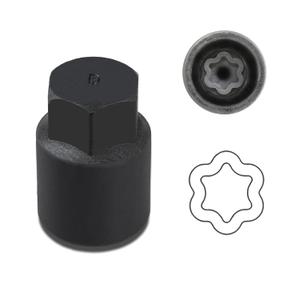 D-Type Wheel Lock Key for Toyota & Lexus | Professional Anti-Theft Lug Nut Removal Tool | Heavy-Duty Steel Locking Nut Key | Secure Wheel Installation & Removal (Black)
