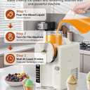 Slush Machine & Ice Cream Maker Machine 2-IN-1, 6 Modes for Smoothies, Milkshakes, Cocktails, Margarita, and Ice Cream, Double-Layer Tank, With Ice Cream Cone Holder, Self-Cleaning, For Home Use, 75OZ  White